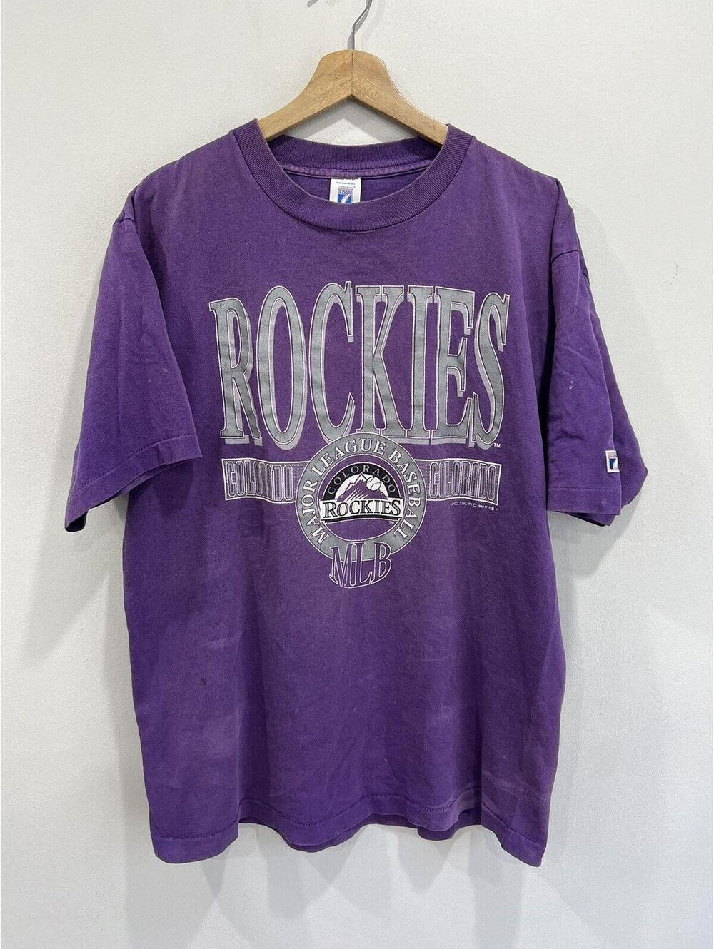 Vintage Colorado Rockies Tee Shirt mlb logo 7